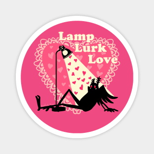 Lamp Lurk Love Mothman Cryptid Valentine Magnet